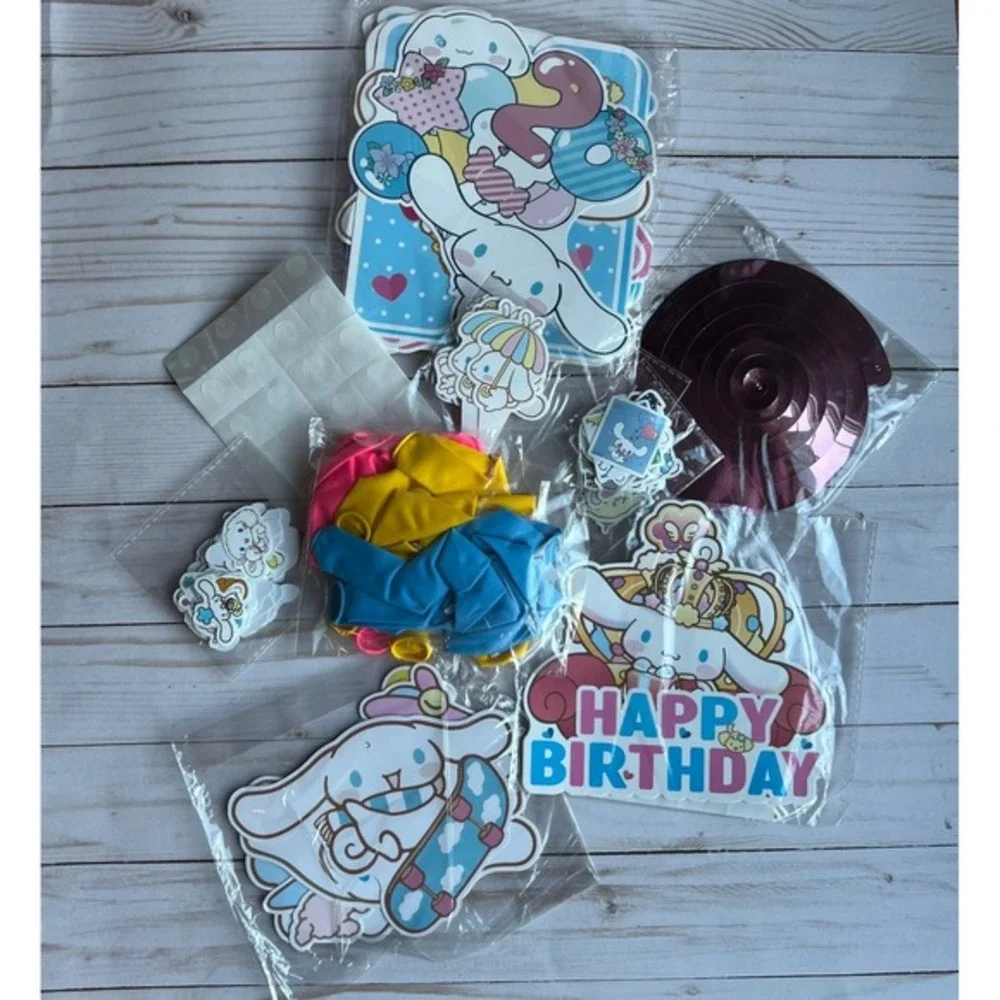 88pcs Cinnamoroll Birthday Party Favors‎ Decorations Balloons Stickers Backdrop